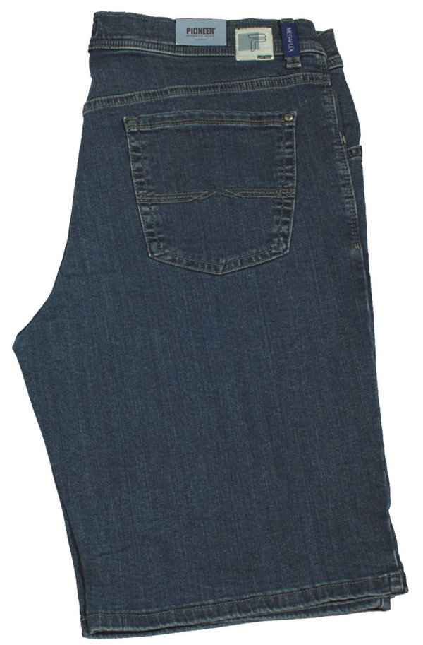 PIONEER Bermuda Jeans Shorts 1303 MegaFlex Stretch mittelblau
