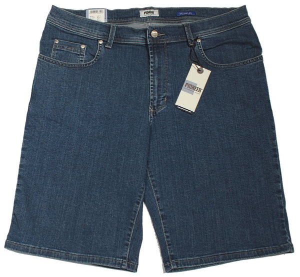 PIONEER Bermuda Jeans Shorts 1303 MegaFlex Stretch mittelblau