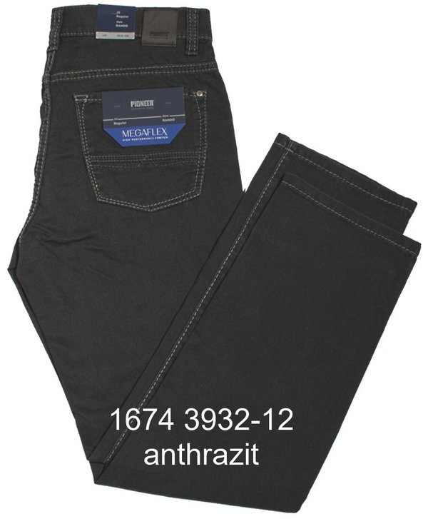 PIONEER RANDO MegaFLEX 1674 3932-12 anthrazit Stretch Jeans-Look