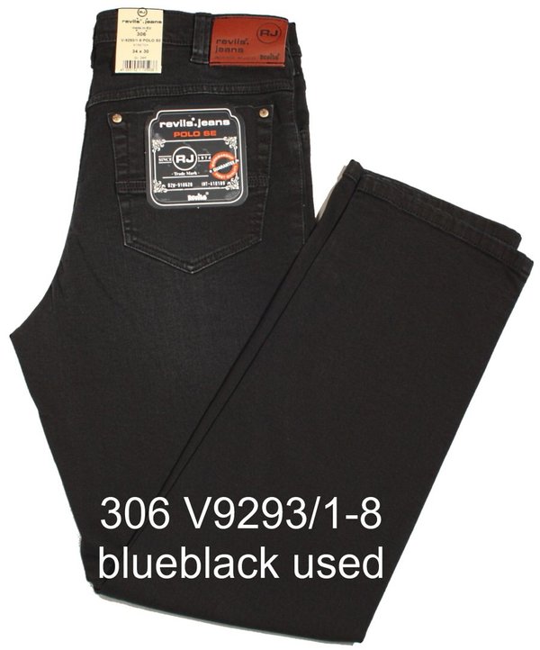 REVILS Jeans 306 V9293/1-8 POLO SE Stretch blauschwarz used bis W40