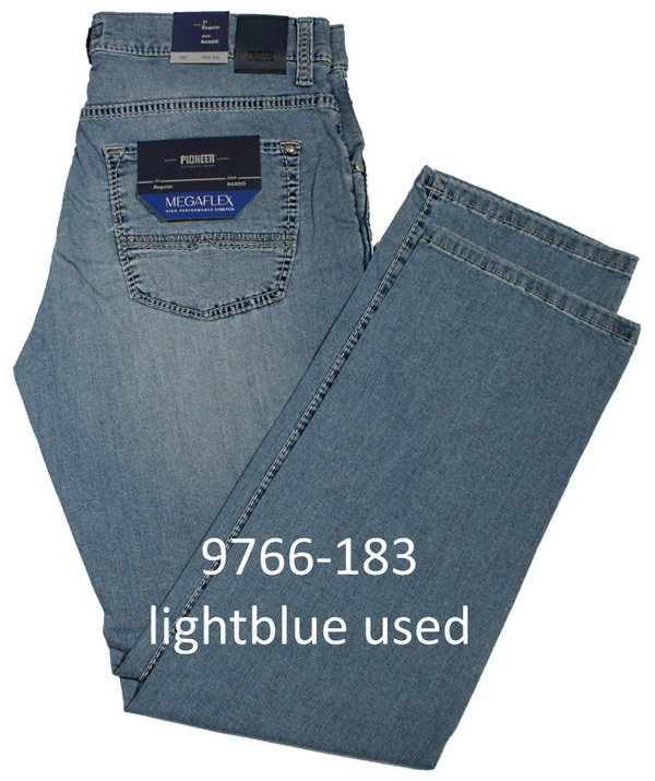 PIONEER Jeans RANDO MegaFLEX 1674 9766-183 lightblue used mit Buffies leicht %SALE%