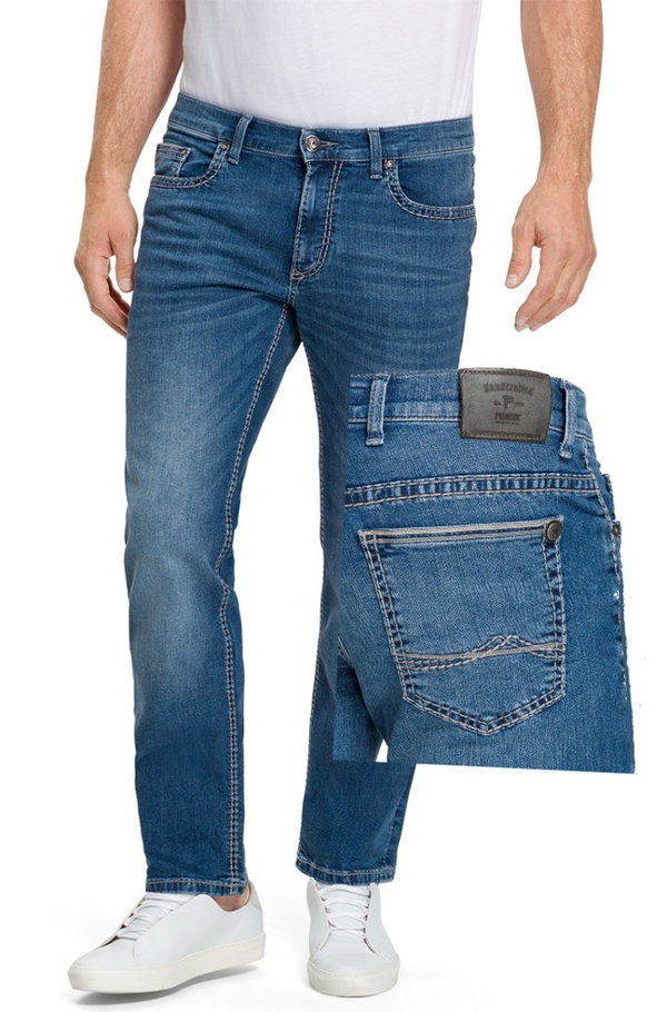 PIONEER Top-Jeans RANDO 16541 MegaFLEX handcrafted 6745-6825 blue used mit Buffies
