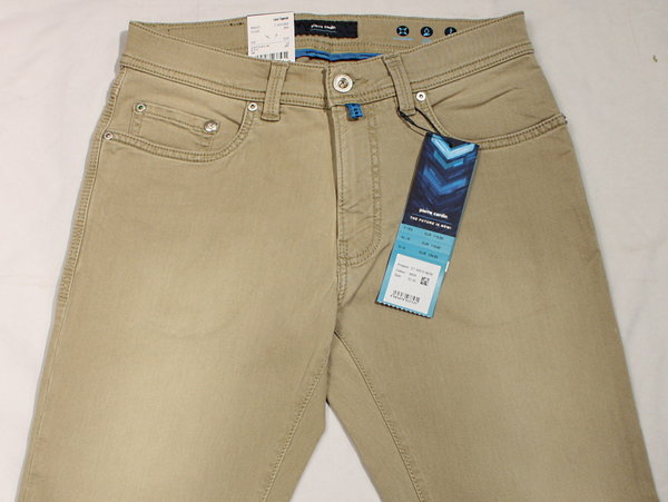 Pierre CARDIN Lyon 8026.8854 beige used FutureFLEX Gabardine schlank leicht Jeans-Look Bio-Baumwolle