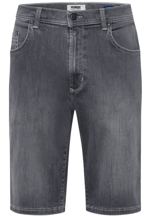 PIONEER Bermuda Jeans Shorts Finn MegaFlex Stretch grau used 9832 Bio-Cotton