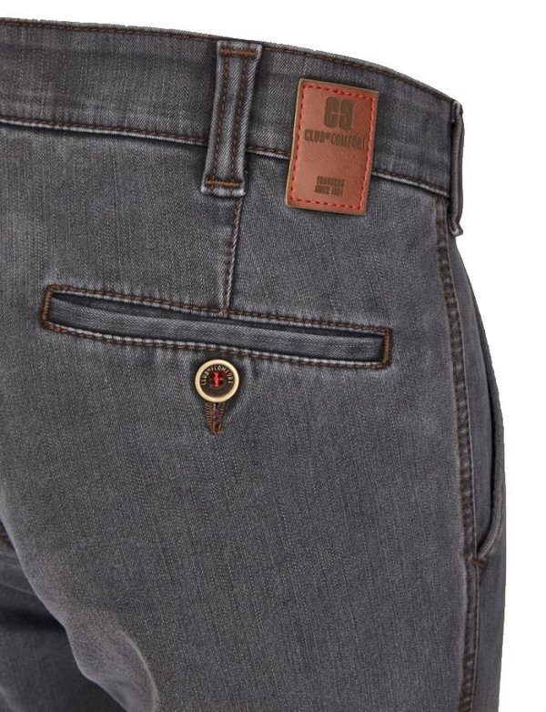 Club of Comfort Jeans GARVEY THERMO Chino HighStretch (6822) grau schlank Größe 26  %SALE%